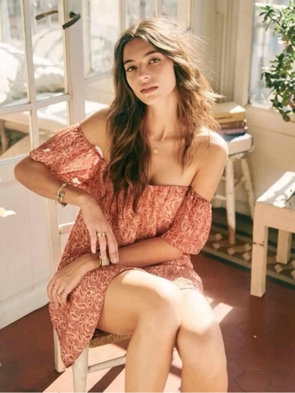 Sezane Pink Rose Alba Mini Dress size 36 / US 4